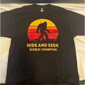 Men’s T-shirt X-Large Black. Big Foot - Sasquatch